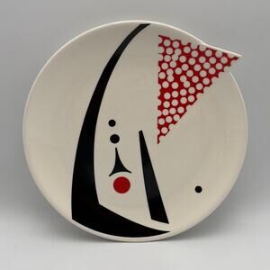 Vintage Fujimori Kato Kogei Alpha 3 Pop Art Saucer Plate Japan 1980’s Abstract
